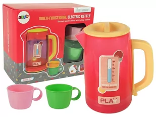LEANToys Elektryczny Czajnik Rózowy Świeci Gra Dźwięki Na Wodę 9418 - Zabawki AGD - miniaturka - grafika 1