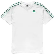 Koszulki męskie - Kappa Coen Slim 222 Band Tee Wygodna i stylowa koszulka techniczna, kolor biały i zielony, rozmiar 2XL - miniaturka - grafika 1