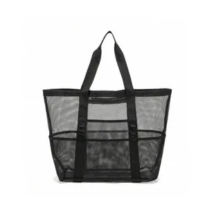 Torba plażowa minimalistyczna siateczkowa czarna 43x39x20cm TP12 - Torebki damskie Torba plażowa minimalistyczna siateczkowa czarna 43x39x20cm TP12 - Torebki damskie - miniaturka - grafika 1