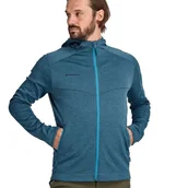 Bluzy męskie - Bluza męska Mammut Nair trekkingowa z kapturem niebieska-XXL - miniaturka - grafika 1