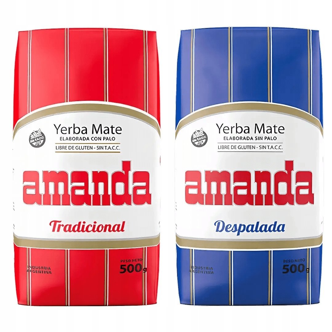 Zestaw Yerba Mate Amanda Elaborada Tradicional + Despalada 2x500g 1kg