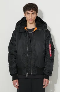 Alpha Industries kurtka MA-1 Hooded męska kolor czarny przejściowa 158104.03 - Kurtki męskie - miniaturka - grafika 1
