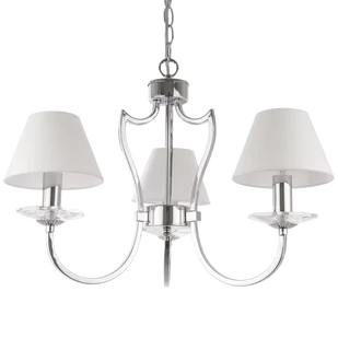 Lampa wisząca abażur RIGA P03755CH-WH - Cosmo Light - Lampy sufitowe - miniaturka - grafika 1