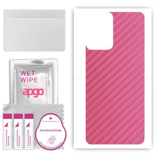 folia naklejka skórka strukturalna na TYŁ do Motorola Moto G04s - Carbon Różowy - apgo SKINS