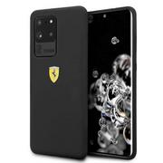 Etui i futerały do telefonów - Ferrari Hardcase FESSIHCS69BK S20 Ultra G988 czarny/black Silicone - miniaturka - grafika 1