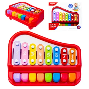 Edukacyjne organki, cymbałki czerwone - Instrumenty muzyczne dla dzieci - miniaturka - grafika 1