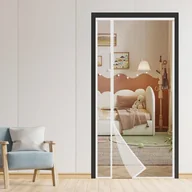 Moskitiery - Moskitiera magnetyczna z bocznym otwarciem, wytrzymała i chroniąca przed komarami, na taras i do sypialni, kompatybilna z drzwiami o wymiarach 91 x 2 - miniaturka - grafika 1