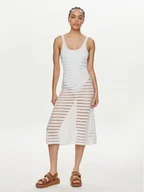 Sukienki - Calvin Klein Swimwear Sukienka plażowa KW0KW02464 Biały Regular Fit - miniaturka - grafika 1