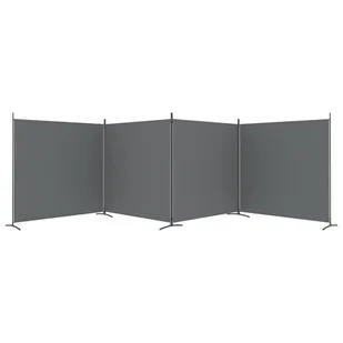 Lumarko Parawan 4-panelowy, antracytowy, 698x180 cm, tkanina! - Parawany - miniaturka - grafika 5