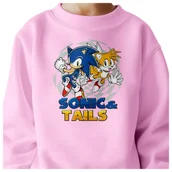 Bluzy dla dziewczynek - BLUZA DZIECIĘCA SONIC 122-128 DLA DZIEWCZYNKI CHŁOPCA - miniaturka - grafika 1