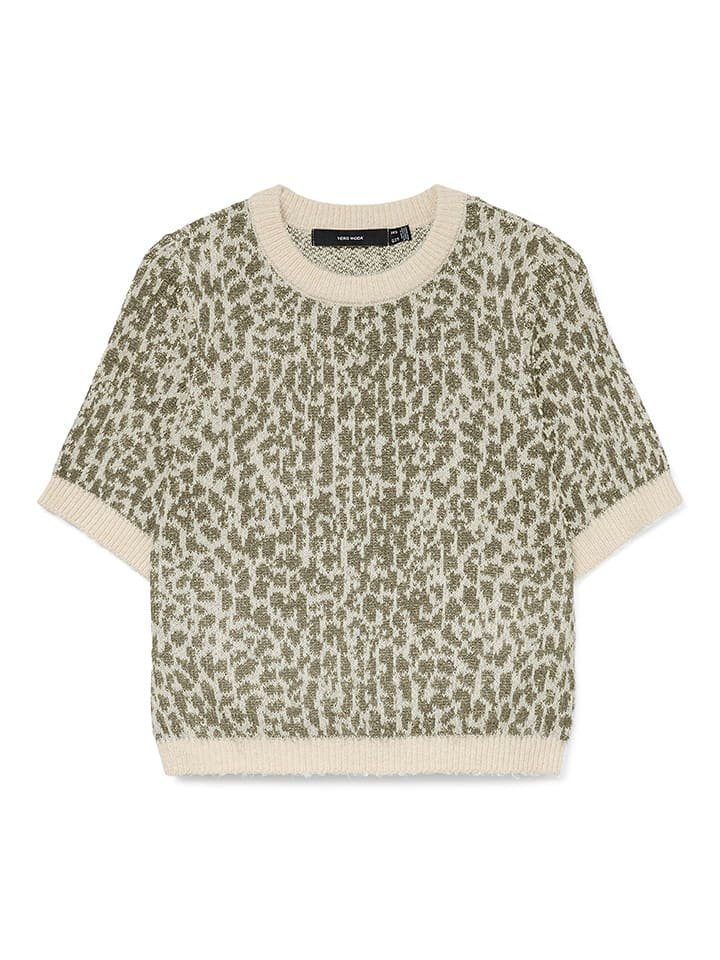 Vero Moda Sweter w kolorze oliwkowo-beżowym