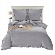 Pościel - Pościel Welurowa Z Falbaną 160x200 Polar SHF-2578 - miniaturka - grafika 1