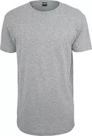 Koszulki męskie - Urban Classics Męski T-shirt Shaped Long Tee jednokolorowy, długi krój koszulka męska w wielu kolorach, rozmiary XS-5XL, szary, XXL - miniaturka - grafika 1