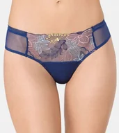 Majtki damskie - Majtki stringi Triumph Sunset Spotlight granatowe kwiaty rozmiar 40 L - miniaturka - grafika 1