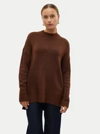 Swetry damskie - Vero Moda Sweter 10269229 Brązowy Loose Fit - miniaturka - grafika 1