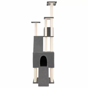 Drapak dla kota z sizalowymi słupkami, ciemnoszary, 190 cm Lumarko! - Drapaki dla kotów - miniaturka - grafika 4