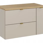Szafki łazienkowe - Szafka łazienkowa Dalia 80 cm kaszmir z blatem dab Cremona cargo - miniaturka - grafika 1