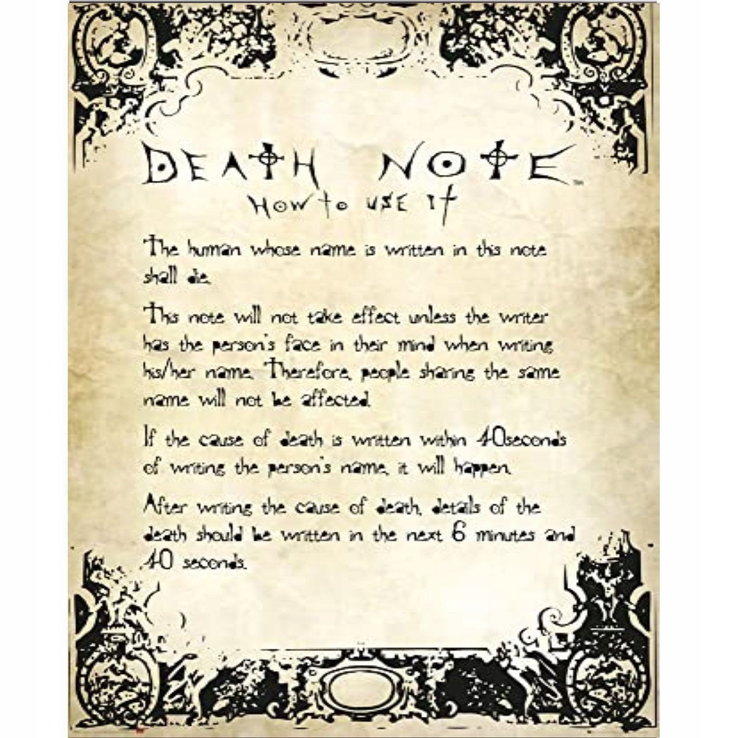 GBeye Death Note Zasady - plakat FP4064