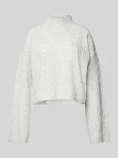 Sweter z dzianiny z golfem model ‘SMILLA’ - Swetry damskie - miniaturka - grafika 1