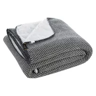 Koce - Koc 150 x 200 Mikrofibra Dwustronny Panda Czar+Bia - miniaturka - grafika 1