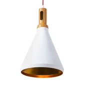 Lampy sufitowe - Beliani Lampa wisząca biało-złota MACKENZIE - miniaturka - grafika 1