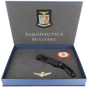 Nóż składany ratowniczy FOX Aeronautica Militare G10 / Aluminium, Black PVD N690Co (FX-026900) - Noże - miniaturka - grafika 8