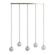 Lampy sufitowe - Szklane kule lampa wisząca Milano ABR-LWD-5XE27 Abruzzo złoty biały czarny - miniaturka - grafika 1