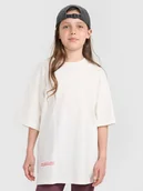 Koszulki dla dziewczynek - 4F T-shirt oversize z nadrukiem dziewczęcy - biały 122 (6-7 lat) - miniaturka - grafika 1