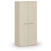 Szafy biurowe - Szafa ubraniowa z wysuwem PRIMO WOOD, 1781 x 800 x 420 mm, brzoza - miniaturka - grafika 1