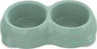 Miski dla psów - YARRO MISKA PLASTIK PODWÓJNA DUŻA ZIELONA 2x0,64l - miniaturka - grafika 1