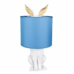 Lampa Zając Stołowa Biała A Clayre & Eef - Lampy stojące - miniaturka - grafika 1