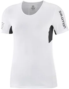 Salomon Koszulka S/LAB Sense Tee W White/ Oyster Mushroom C15110 - Koszulki sportowe damskie - miniaturka - grafika 1