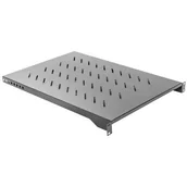 Kable miedziane - LANBERG Półka do szaf 19" 1000mm czarna 1U/483x750mm udźwig do 15kg montaż 4-punktowy SPKLOKEL0100 - miniaturka - grafika 1