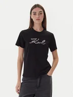 Koszulki i topy damskie - KARL LAGERFELD T-Shirt A4W17052 Czarny Regular Fit - miniaturka - grafika 1