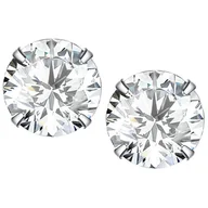 Kolczyki - Kolczyki Srebrne - KOLCZYKI CYRKONIE 7 mm - miniaturka - grafika 1