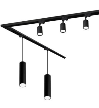 Zestaw szynowy Szynoprzewód 3m 2x Lampa wisząca 3x reflektor SuperLED