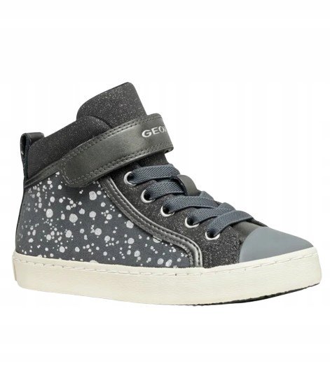 GEOX SPORTOWE SZARE WYSOKIE BUTY DZIECIĘCE W GROCHY 35 1J6D