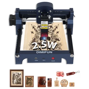 DIMIFUN D9 A25 2.5W Portable Laser Engraving Machine, Eye Protection, 10000mm/min Speed, 0.06mm Spot, 130*130mm - Grawerowanie i akcesoria - miniaturka - grafika 1