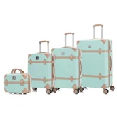 Walizki - Zestaw walizek SEMI LINE T5839-0 Miętowo-różowy - miniaturka - grafika 1