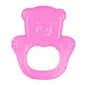 Gryzaki dla dzieci - BABYONO BABYONO Gryzak żelowy MIŚ róż 1013 - miniaturka - grafika 1