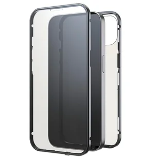 Black Rock - Etui 360 stopni Glass Case pasuje do Apple iPhone 13 I etui na telefon komórkowy, zamknięcie na magnes, przezroczyste, osłona (przezroczysta z czarną ramką) - Etui i futerały do telefonów - miniaturka - grafika 1