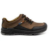 Buty trekkingowe męskie - Męskie buty trekkingowe skórzane 292GT brązowe - Buty Olivier - miniaturka - grafika 1