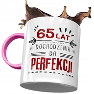 Kubki - Kubek Różowy na Urodziny 65 65te 65-te Prezent z Nadrukiem ze Zdjęciem + Opakowanie na prezent (wzór 03) - miniaturka - grafika 1