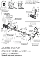 Części motocyklowe - Tłumik końcowy część zamienna zestaw LeoVince układ wydechowy LV PRO S10074 / S10405, Ø 54 mm, 180 mm, prawy - miniaturka - grafika 1