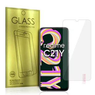 Glass Gold Hartowane szkło do REALME C21Y - Akcesoria do smartwatchy - miniaturka - grafika 1