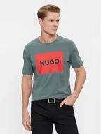 Koszulki męskie - Hugo T-Shirt Dulive222 50467952 Zielony Regular Fit - miniaturka - grafika 1