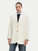 Marynarki i żakiety damskie - Tommy Hilfiger Marynarka WW0WW46167 Beżowy Relaxed Fit - miniaturka - grafika 1