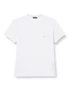 Koszulki męskie - Emporio Armani Męski t-shirt Soft Modal, biały, M - miniaturka - grafika 1