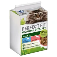 Mokra karma dla kotów - Perfect Fit, Natural Vitality, Mokra karma pełnoporcjowa dla dorosłych kotów, w sosie z rybą oceaniczną, z łososiem, saszetki 6x50 g - miniaturka - grafika 1
