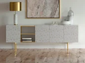 Meble modułowe i akcesoria - Okleina meblowa dekoracyjna TICO złota 45 x 200 cm - miniaturka - grafika 1